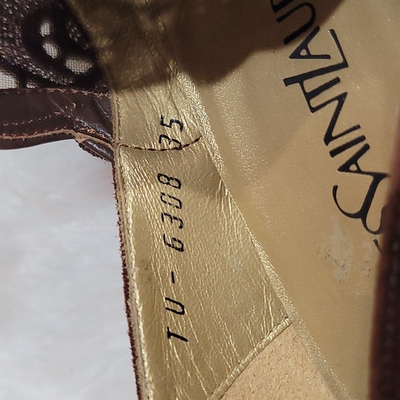 YVES SAINT LAURENT vintage mesh block shoe Size 35 - Picture 15 of 16